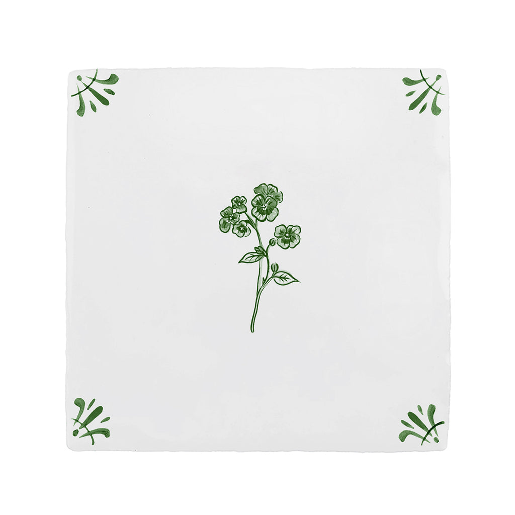 Forget Me Not Delft Tile