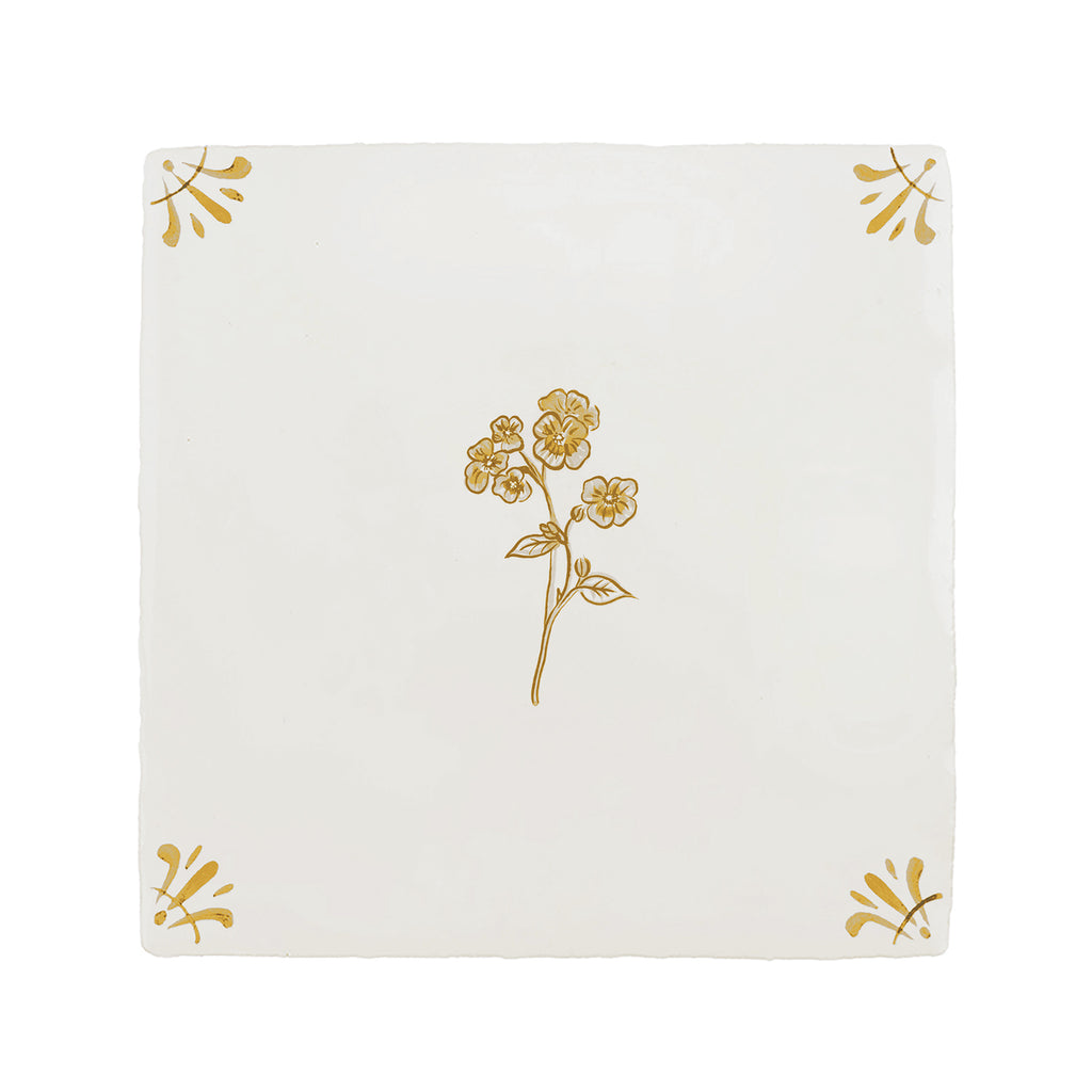 Forget Me Not Delft Tile