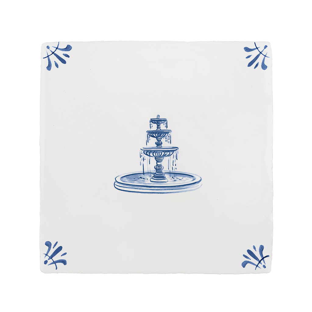 Fountain Delft Tile
