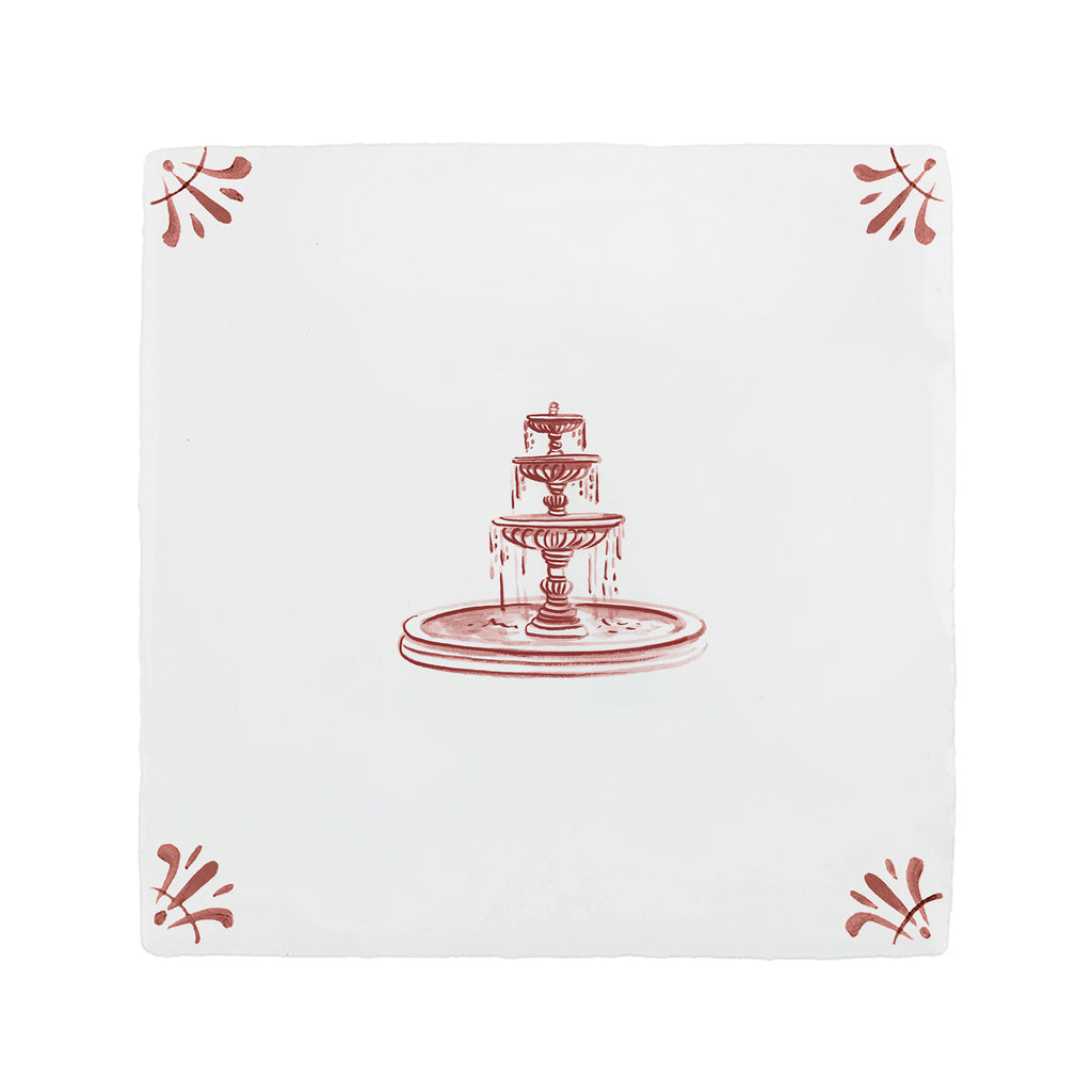 Fountain Delft Tile