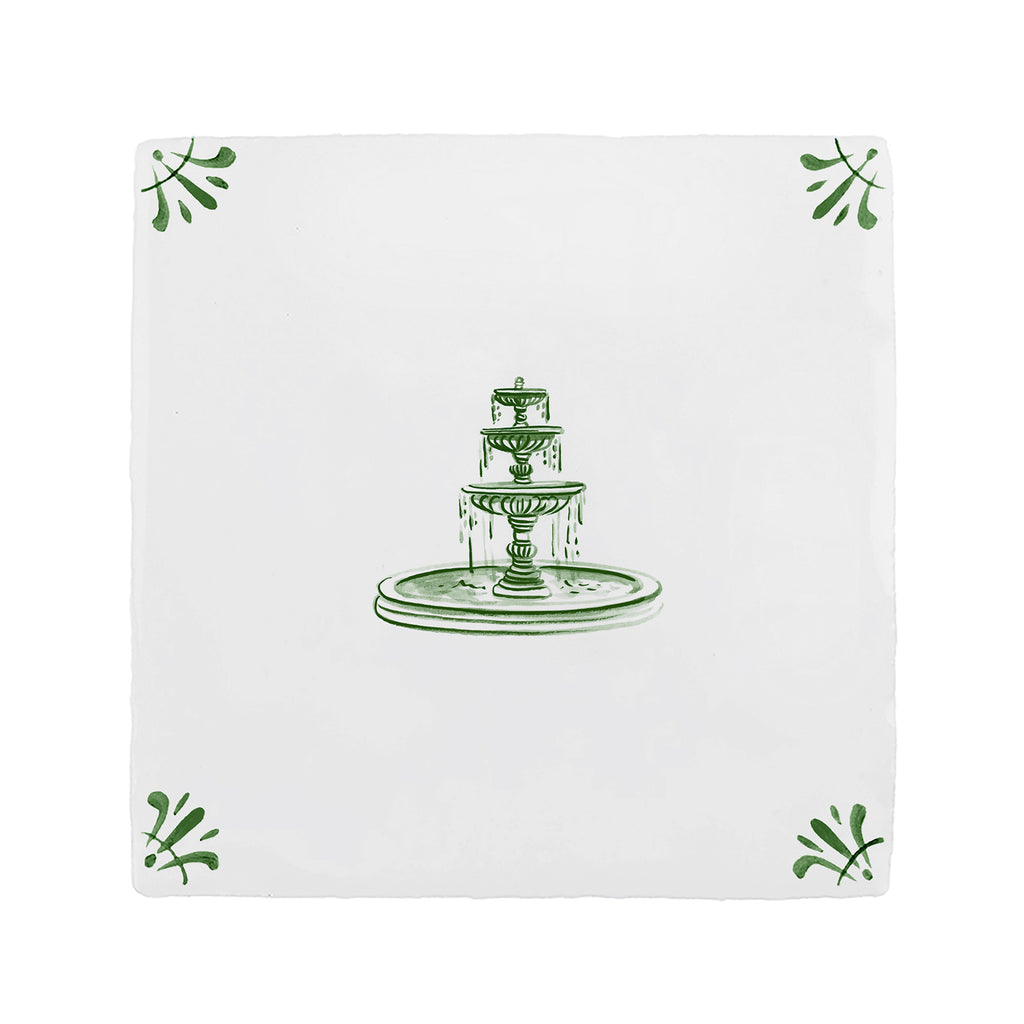 Fountain Delft Tile