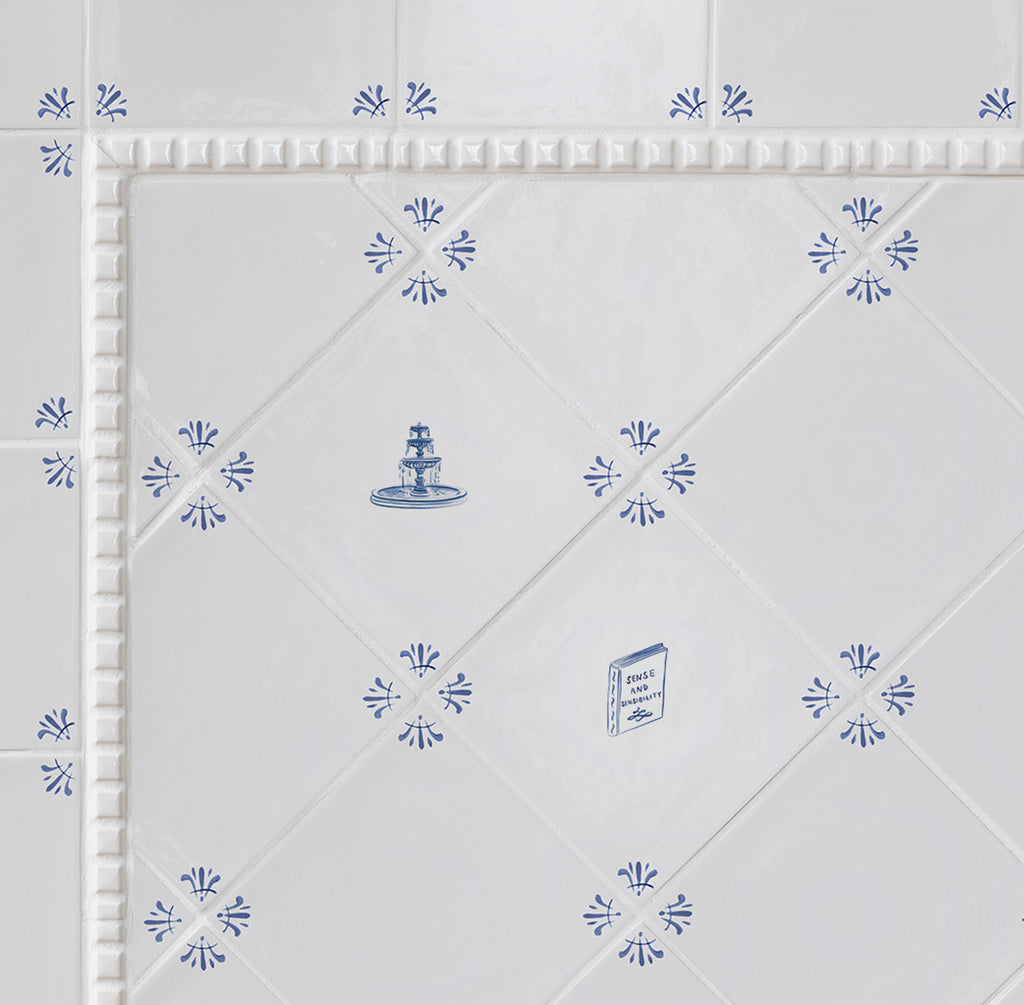 Fountain Delft Tile
