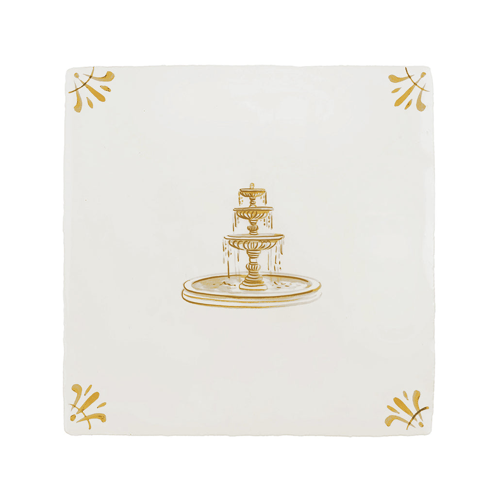 Fountain Delft Tile