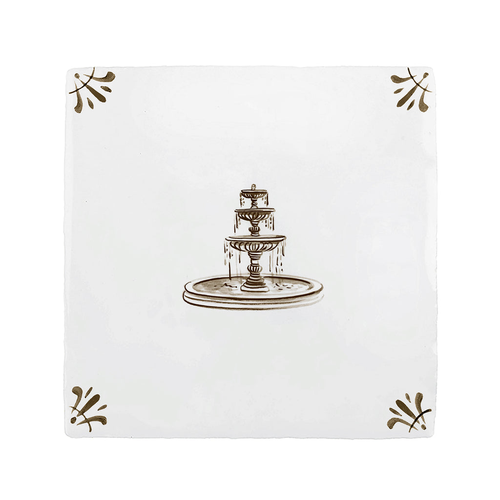Fountain Delft Tile
