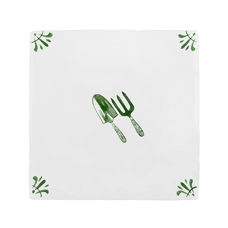 Gardening Tools Delft Tile