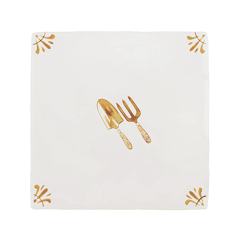 Gardening Tools Delft Tile