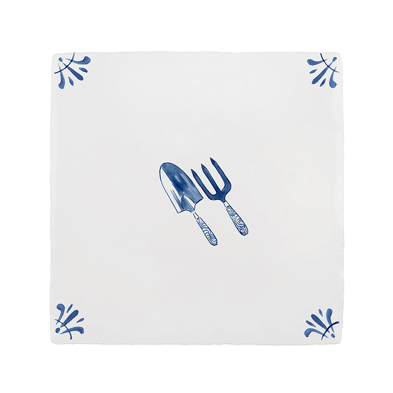 Gardening Tools Delft Tile