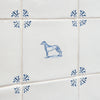 Greyhound Delft Tile