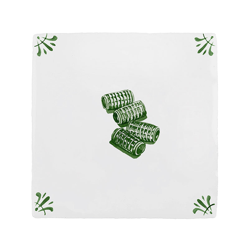 Hair Curlers Delft Tile