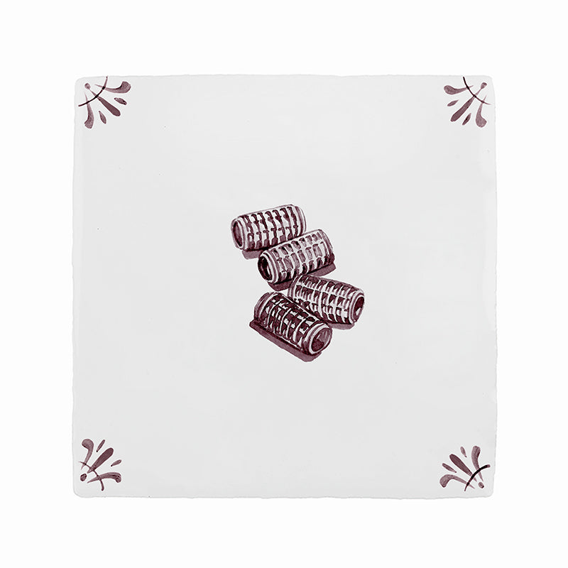 Hair Curlers Delft Tile