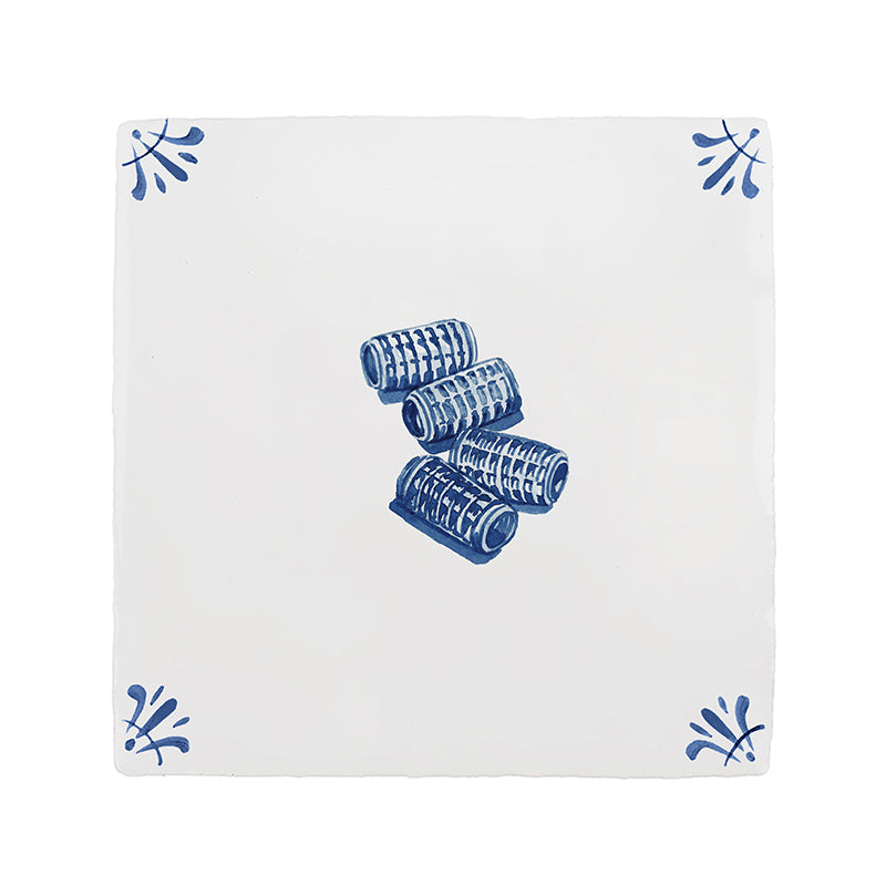 Hair Curlers Delft Tile