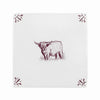 Highland Cow Delft Tile