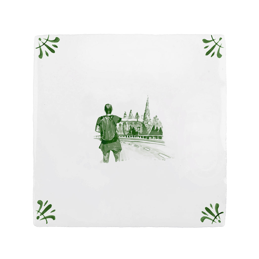 Hitch Hiker Delft Tile
