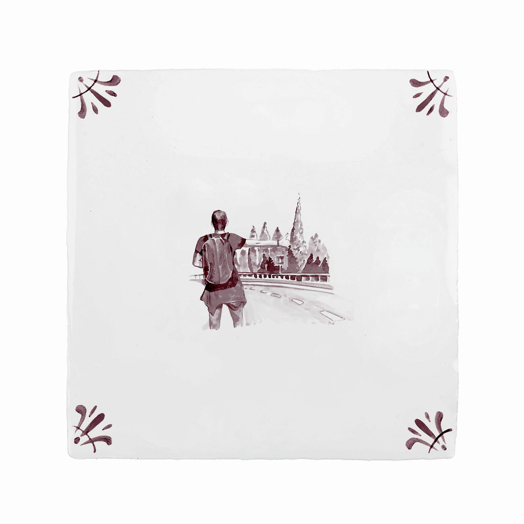 Hitch Hiker Delft Tile