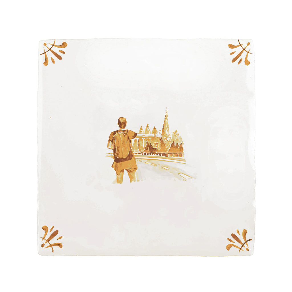 Hitch Hiker Delft Tile