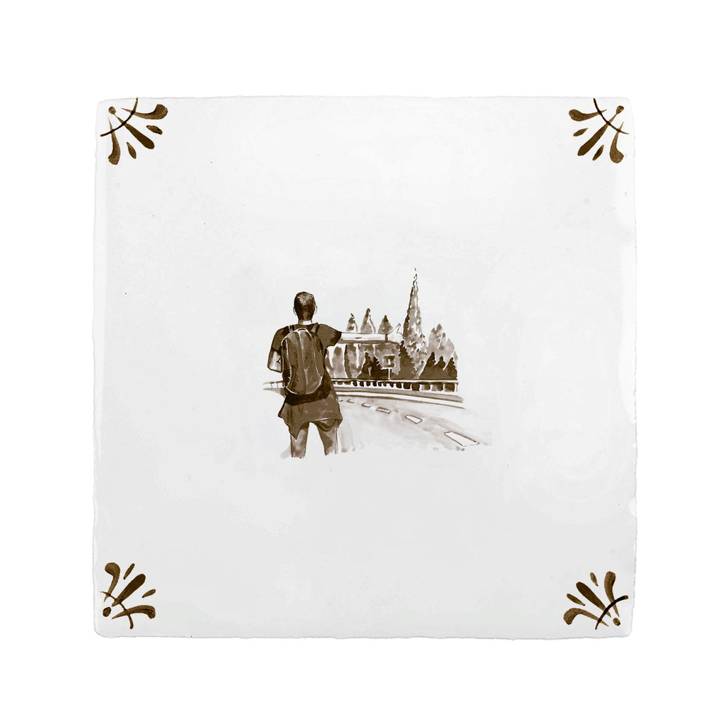 Hitch Hiker Delft Tile