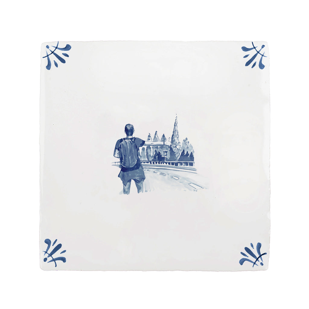 Hitch Hiker Delft Tile