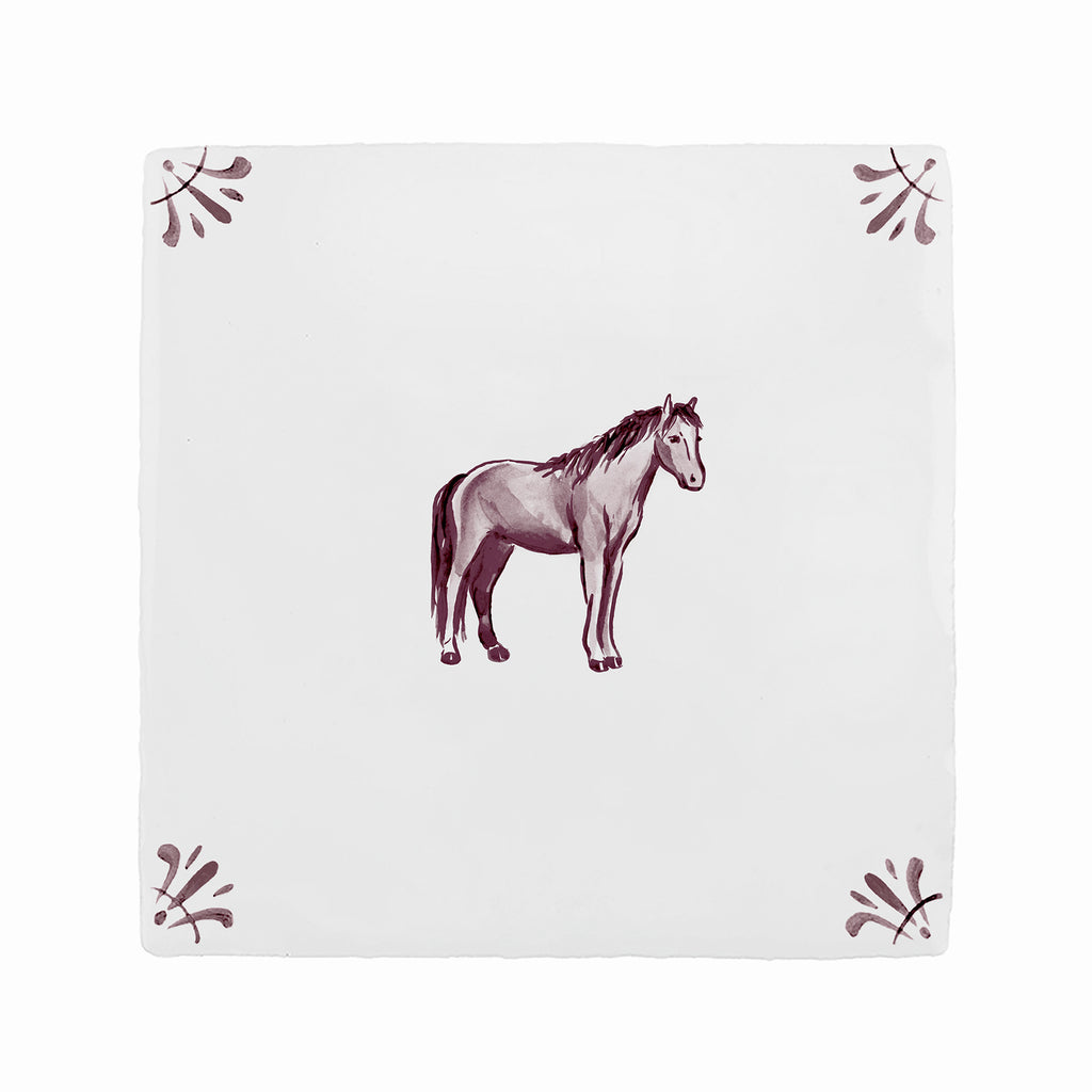 Horse Delft Tile