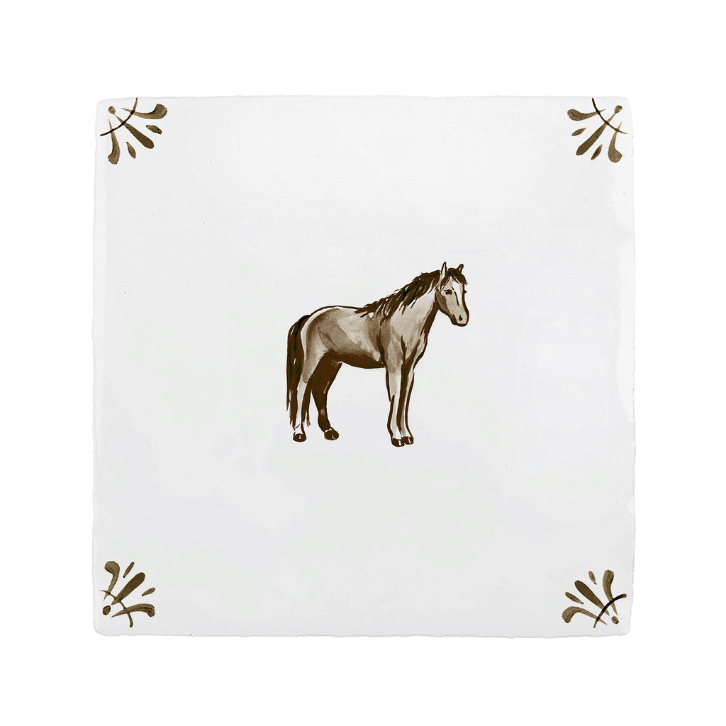 Horse Delft Tile