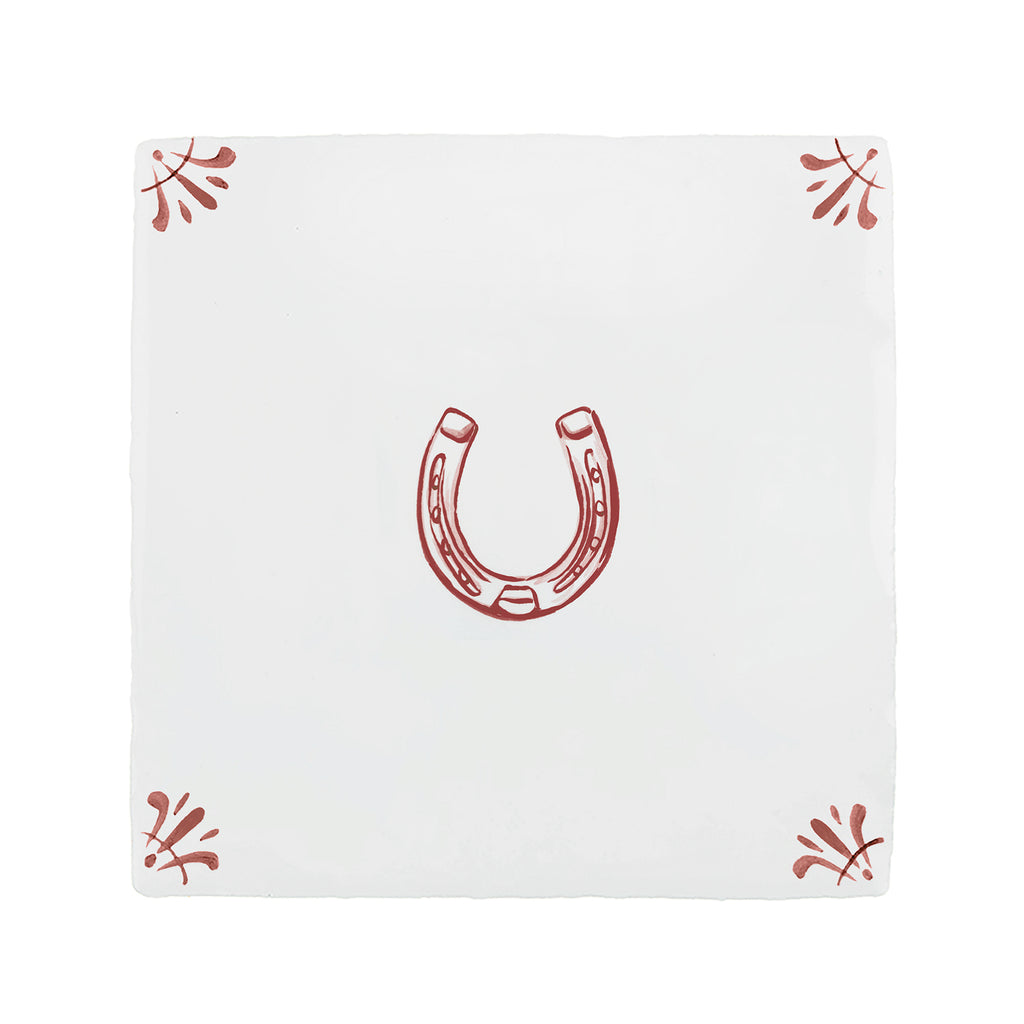Horseshoe Delft Tile