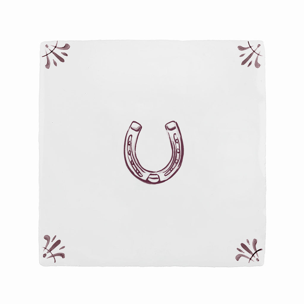 Horseshoe Delft Tile