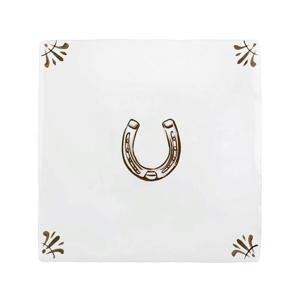 Horseshoe Delft Tile