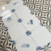 End of Line, set of 8 Delft Tiles, Petal Corners, 12.5cm