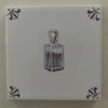 End of Line Whisky Decanter Delft Tile - Manganese 12.5cm