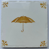 End of Line Umbrella Delft Tile - Mustard 12.5cm