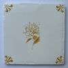 End of Line Honeysuckle Delft Tile - Mustard 12.5cm
