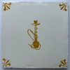 End of Line Hubbly Bubbly Delft Tile - Mustard 12.5cm