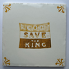 End of Line God Save the King Delft Tile -Mustard 12.5cm