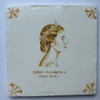 End of Line HRH Queen Elizabeth II Delft Tile - Mustard 12.5cm