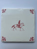End of Line Cowboy Delft Tile - Crimson 12.5cm