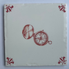 End of Line Compass Delft Tile - Crimson 12.5cm