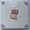 End of Line 6 Pack Beers Delft Tile - Crimson 12.5cm
