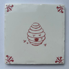 End of Line Beehive Delft Tile - Crimson 12.5cm