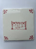 End of Line Clothes Line Delft Tile - Crimson 12.5cm