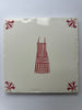 End of Line Apron Delft Tile - Crimson 12.5cm