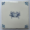 End of Line Crab Delft Tile - Blue 12.5cm
