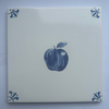 End of Line Apple Delft Tile - Blue 15cm