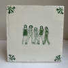 End of Line Spice Girls Delft Tile - Green 12.5cm