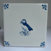 End of Line Puffin Delft Tile - Blue 12.5cm
