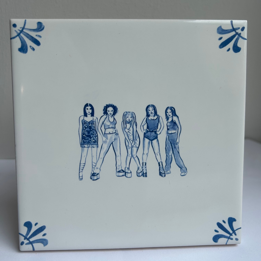 End of Line Spice Girls Delft Tile - Blue 12.5cm