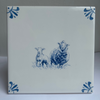 End of Line Sheep and Lamb Delft Tile - Blue 12.5cm