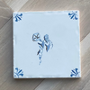 End of Line, Gold Lustre Tile, Morning Glory, 12.5cm