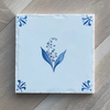 Gold Lustre Tile, Lily of the Valley