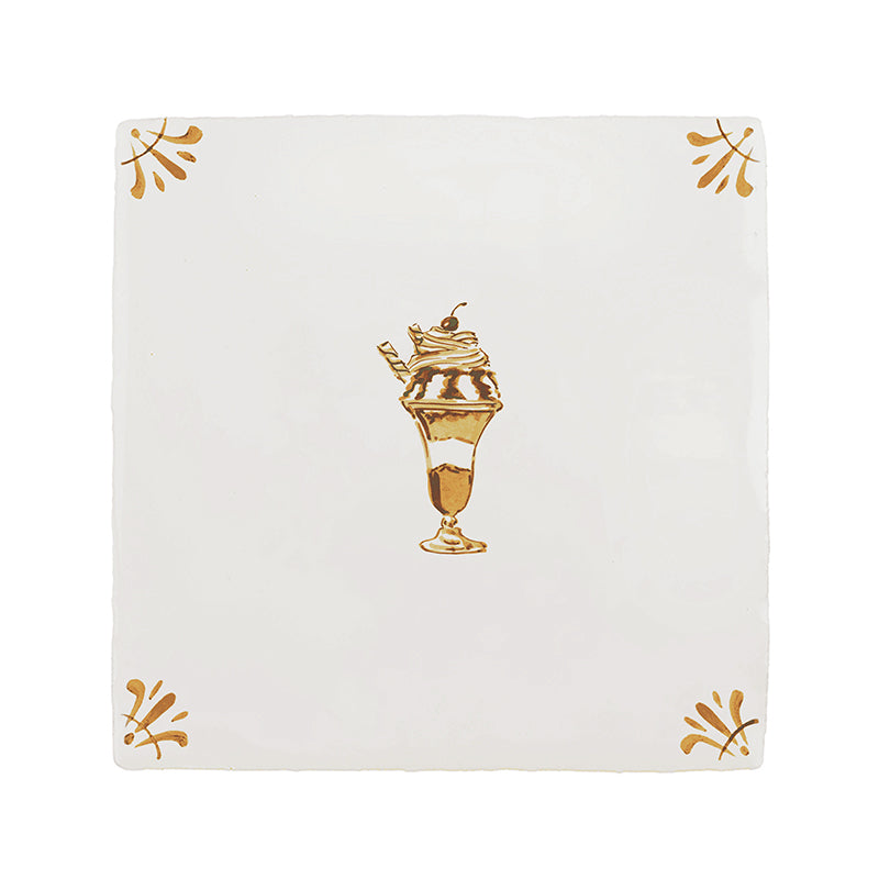 Ice Cream Sundae Delft Tile