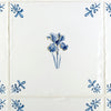 Iris Delft Tile, Gold Lustre