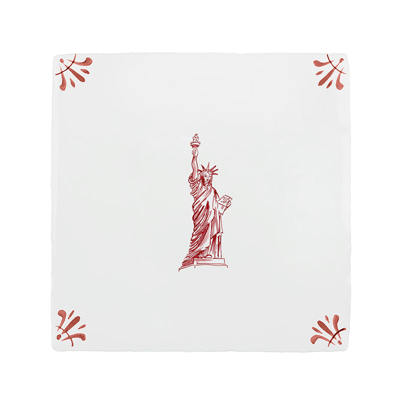 Lady Liberty Delft Tile